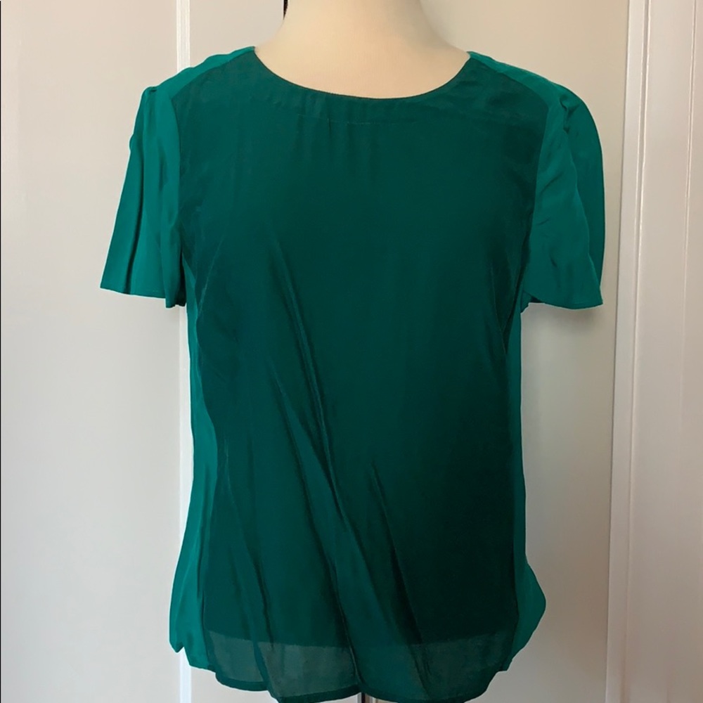 Boden Teal Short Sleeve Top